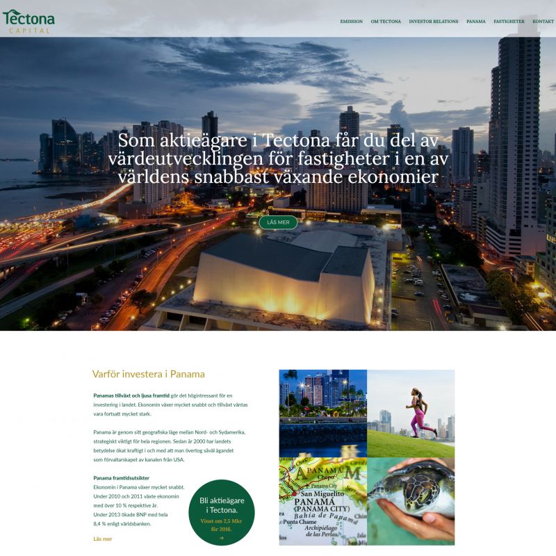 Tectona, Redesign hemsida