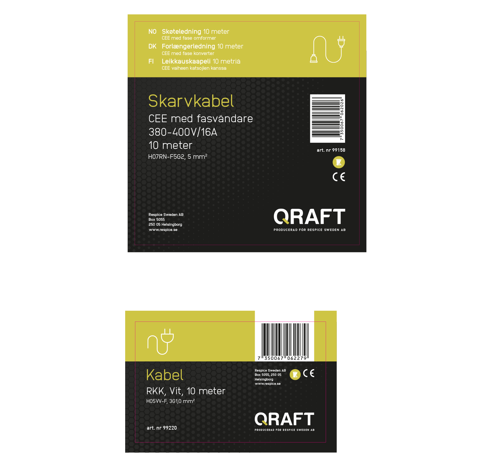 Respice. Förpackning Craft samt designat logotyp