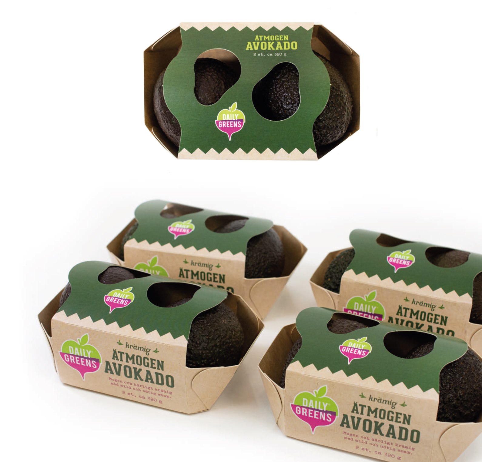 DailyGreens Avocadoförpackning