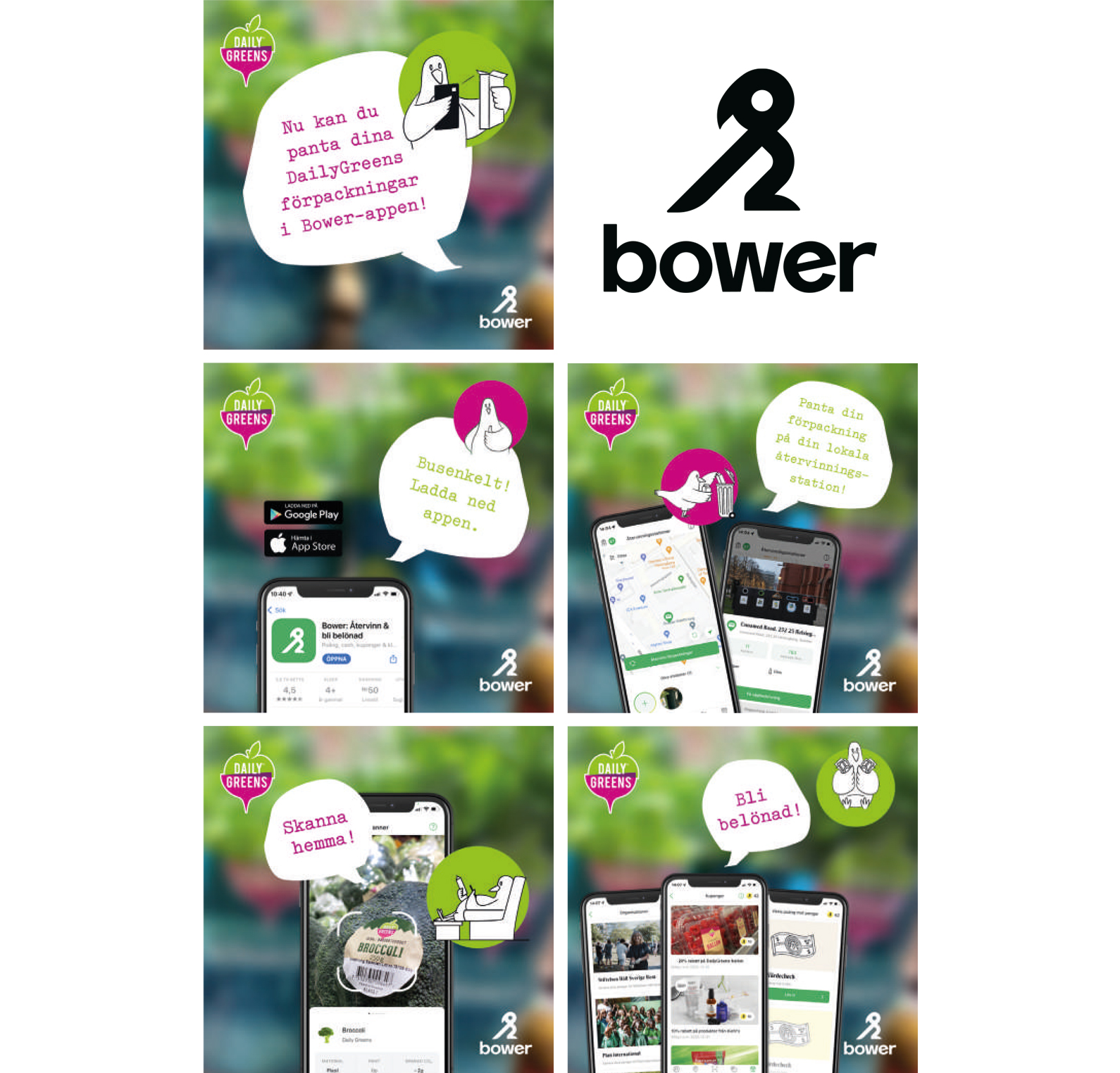 DailyGreens Bower samarbete SoMe