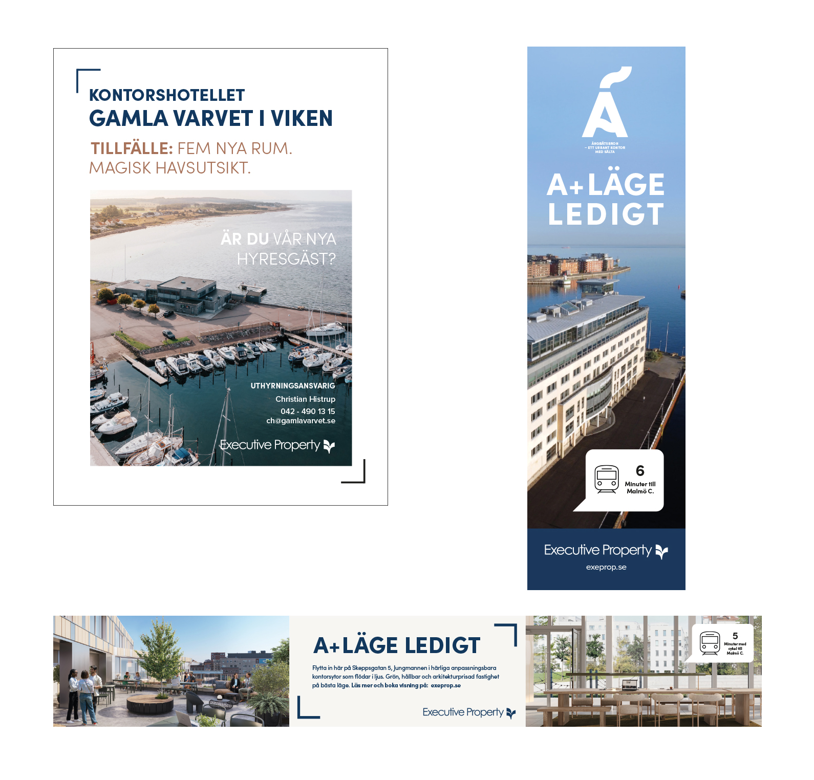 Executive Property. Annonser, Vepor fasad.