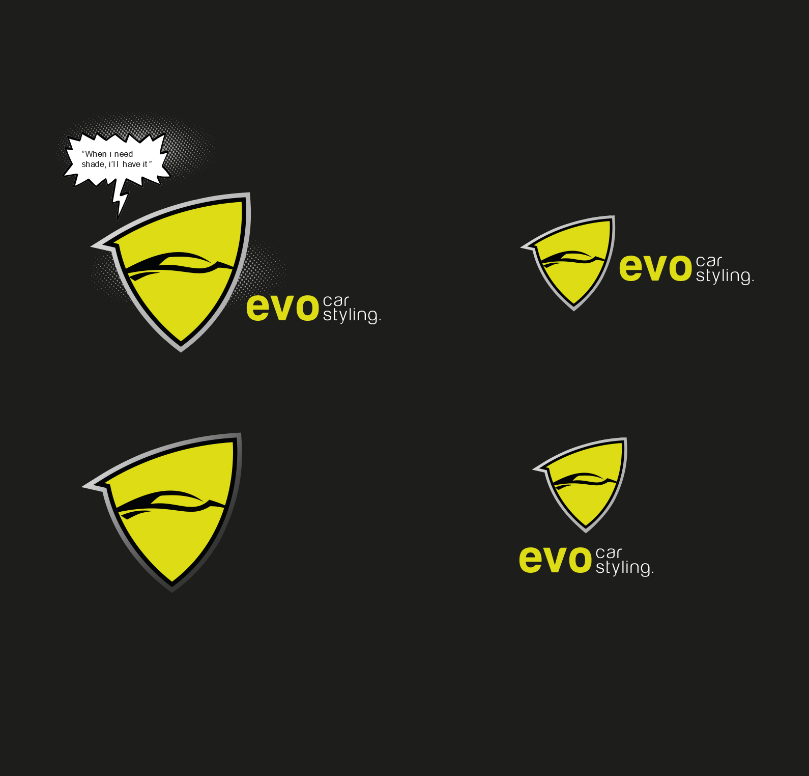Evo Car styling. Pitch för ny grafisk identitet.
