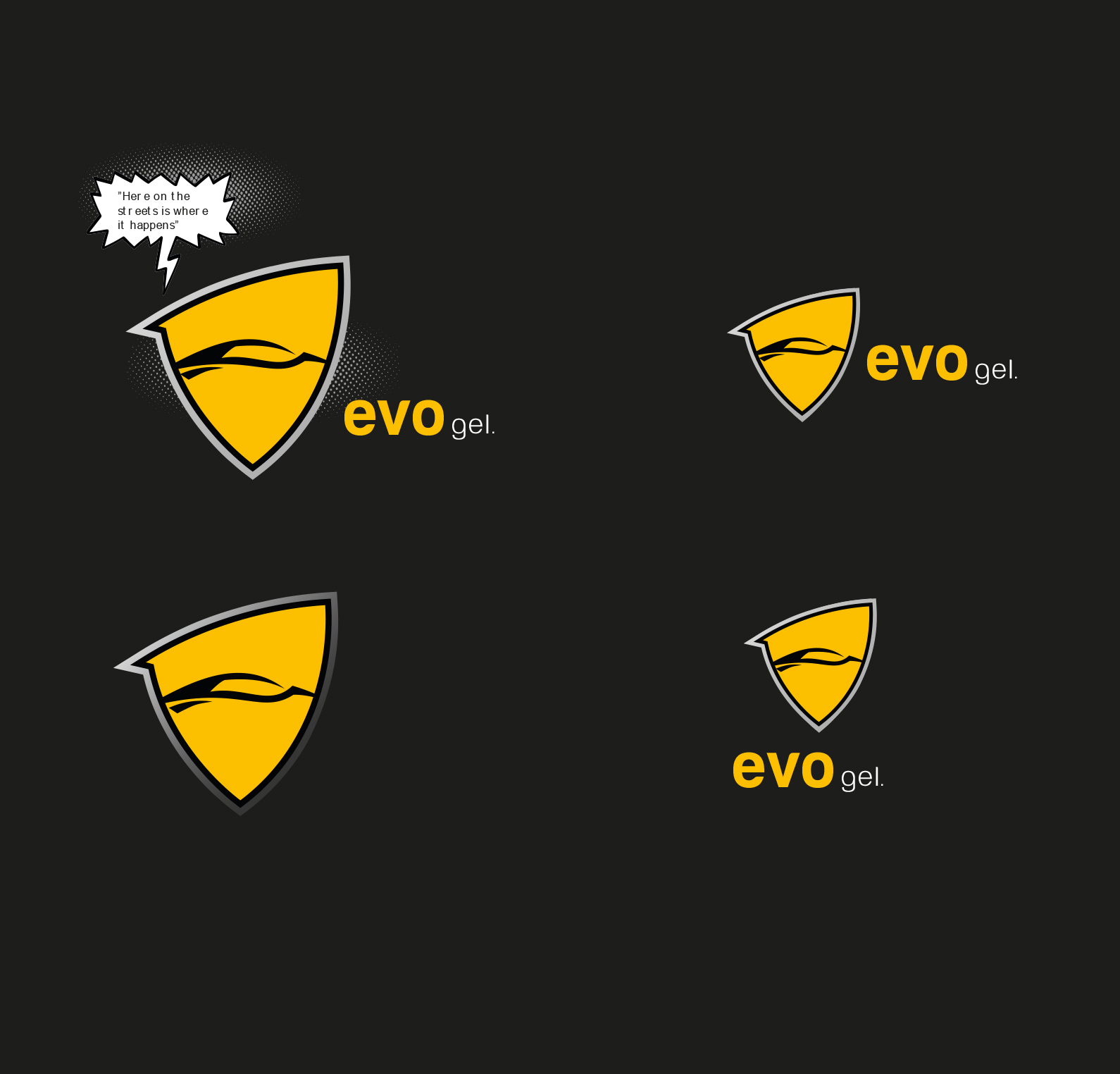Evo Gel. Pitch för ny grafisk identitet.