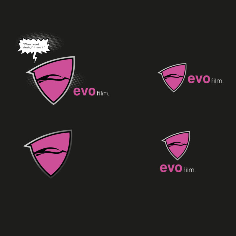 Evo Film. Pitch för ny grafisk identitet.